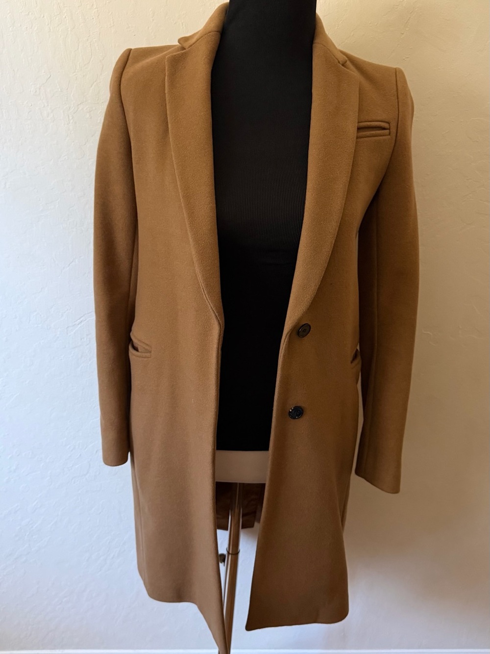 Aritzia t. Babaton Women's Camel Coat with Virgin Wool & Cashmere